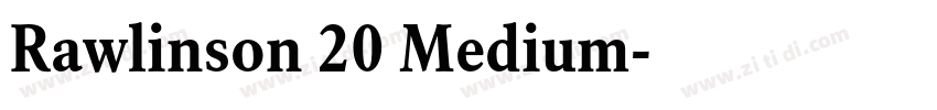 Rawlinson 20 Medium字体转换